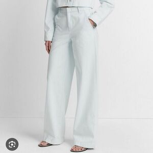 Vince Washed Japanese Cotton Wide Leg Trousers 25 BNWT